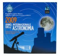 (2009, 9 монет) Набор монет Сан-Марино 2009 год "Год астрономии"  Буклет